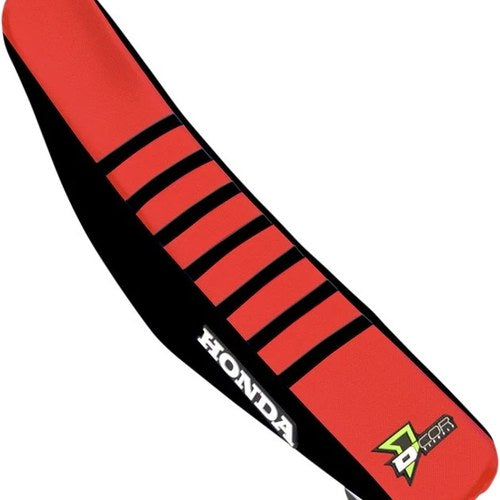 Dcor Ribbed Seat Cover Geico Team Black/Red for Honda Crf 250/CRF 450