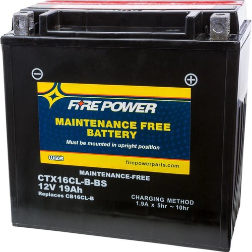 Wps Fire Power CTX16CLB-BS Maintenance Free Battery