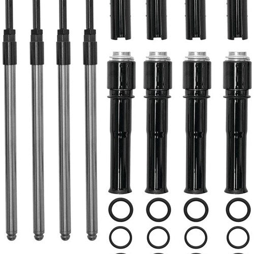 S&S Quickee Pushrod Kit with Covers Gloss Black #930-0137 Harley Davidson