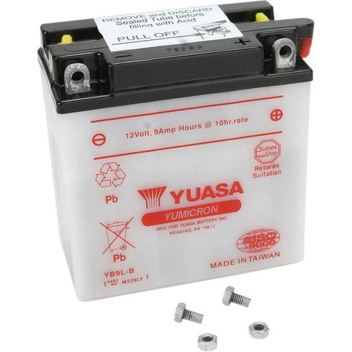 Yuasa YuMicron Battery YB9L-B #YUAM229LY for Honda/Kawasaki Rebel 250/KH500