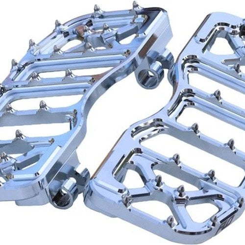 Flo Motorsports V5 Moto Floorboards Chrome #FPEG-800V5CR Harley Davidson