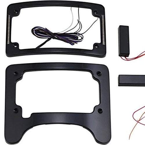 Custom Dynamics LED T/S Elim Tri-Radius License Frame Black #TS-ELIM-06HW-B