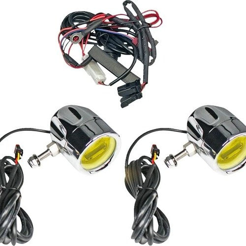 Custom Dynamics Universal LED Fog Lights Chrome Yellow