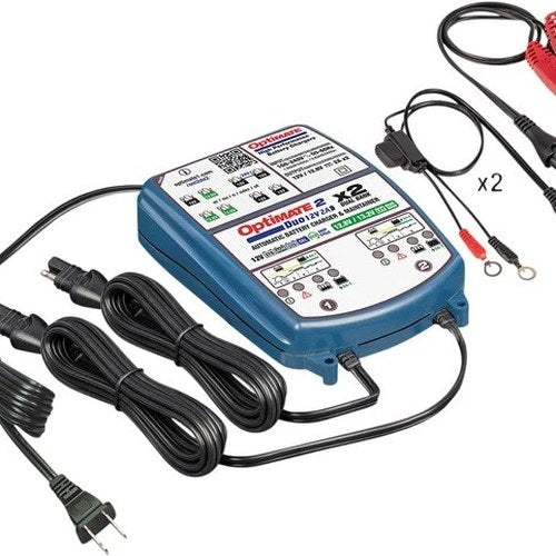TecMate OptiMate 2 Duo Bronze 4-Bank Battery Charger/Maintainer