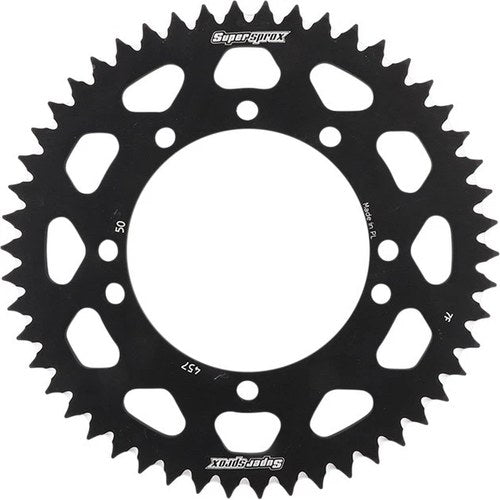 Supersprox Racing Aluminum Rear Sprocket 420 50T Black #RAL-457-50-BLK