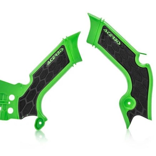 Acerbis X-Grip Frame Guards Green/Black for Kawasaki KX450F 2019