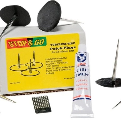 Stop & Go Tire Plugs and Rubber Cement Kit