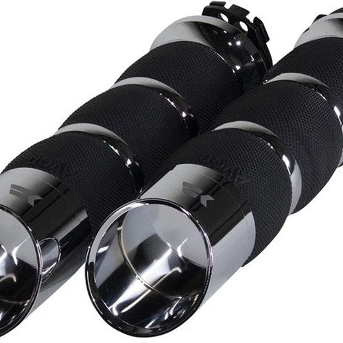 Khrome Werks Air Cushion Edge Tip Grips Chrome #500270 Harley Davidson