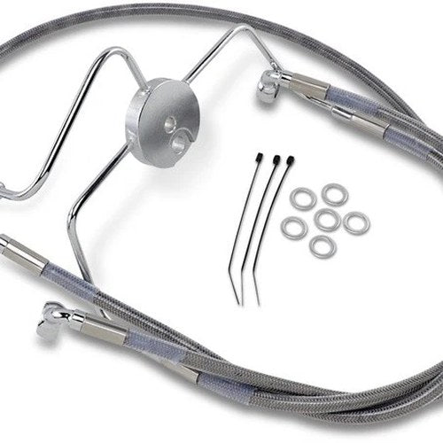 DS Braided Brake Line Kit Front +10" Harley Davidson #143693