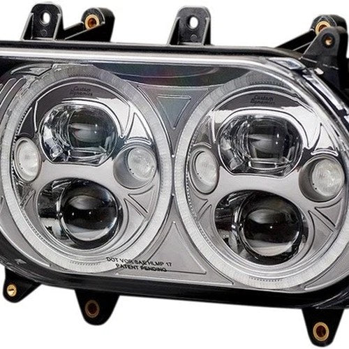 Custom Dynamics TruBEAM LED Headlight Chrome for Harley Road Glide