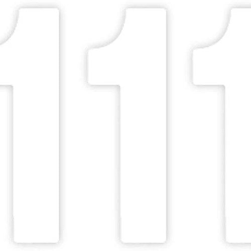 Factory Effex 7" Pro Number White #1 White 3-Pack