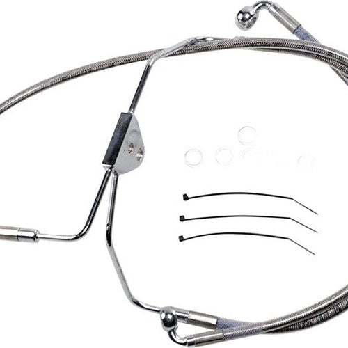 DS Braided Brake Line Kit Non-ABS Front +2" Harley Davidson #143679