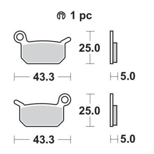 Braking CM44 Brake Pads #897CM44 KTM 50 SX/65 SX/50 SX Junior