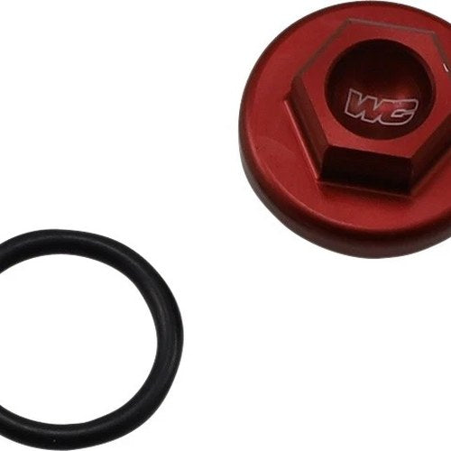 Works Connection Oil Fill Plug Aluminum Red #24-190 fits Kawasaki/Suzuki