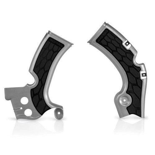 Acerbis X-Grip Frame Guards Silver fits Kawasaki KX450F 2009-2018