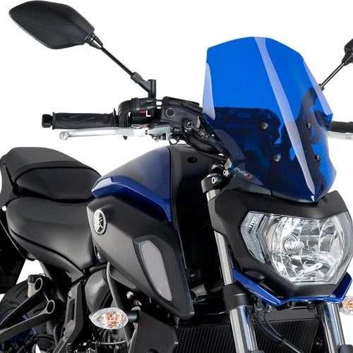 Puig Naked Touring Windscreen Blue #9667A fits Yamaha MT-07 2018-2020