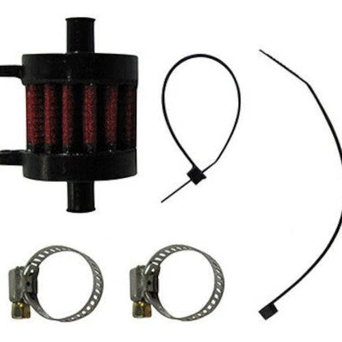 Uni Clamp-On Dual Inlet Crankcase Vent Filter 1/4" ID