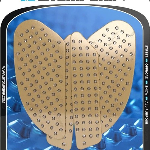 Stomp Volcano Profile Traction Pad Tank Grips Clear for Kawasaki KLX230
