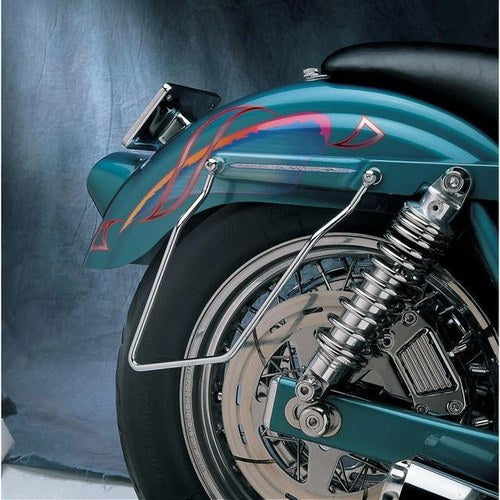 DS Chrome Saddlebag Support Brackets Harley Davidson 138917