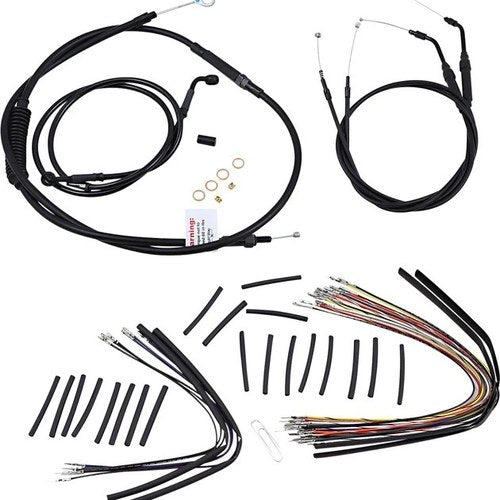 Burly Cable/Line Kit for 12" Jail Bars Black w/o ABS Single Disc B30-1140