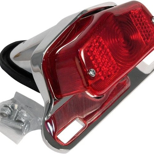 Emgo Lucas Style Taillight With License Plate Bracket Chrome