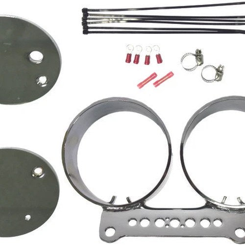 HardDrive Dual Gauge Mount Bracket Kit Chrome Harley Davidson Sportster/Dyna