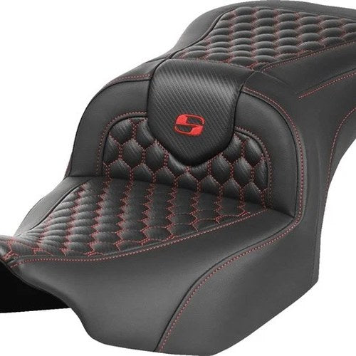 Saddlemen RoadSofa HC Seat Red Stitch Harley Davidson Road Glide/Street Glide