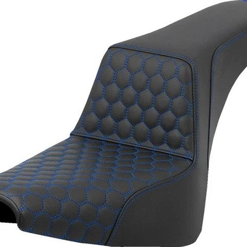 Saddlemen Step-Up HC Seat Blue Stitch #284702 Harley Davidson FXBB/FXBBS/FXST
