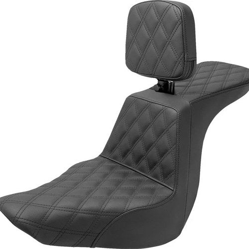 Saddlemen Tour Step-Up LS Seat With Backrest #284604 Harley Davidson