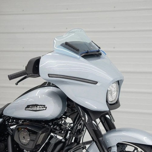 Klock Werks Ice Kolor Flare Windshield 8" Blue Ice Harley Davidson Street Glide