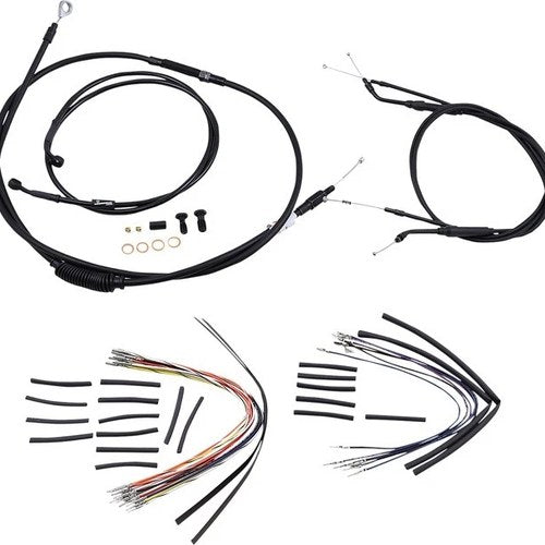 Burly Cable/Brake Line Kit for 14" Ape Hangers #B30-1034 Harley Davidson Dyna