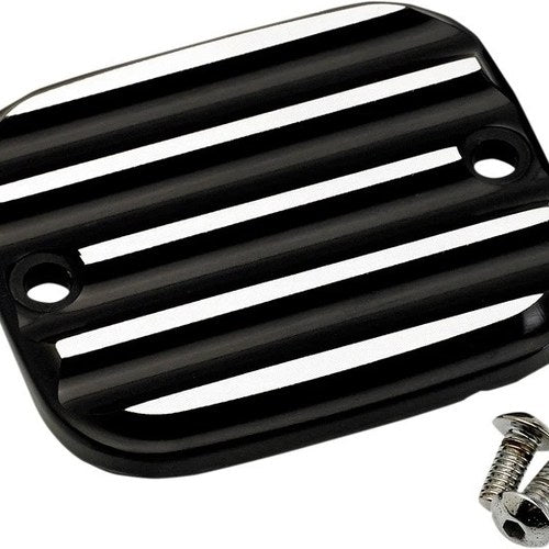 Joker Machine Finned Front Brake Master Cylinder Cover Black/Silver #951019-2