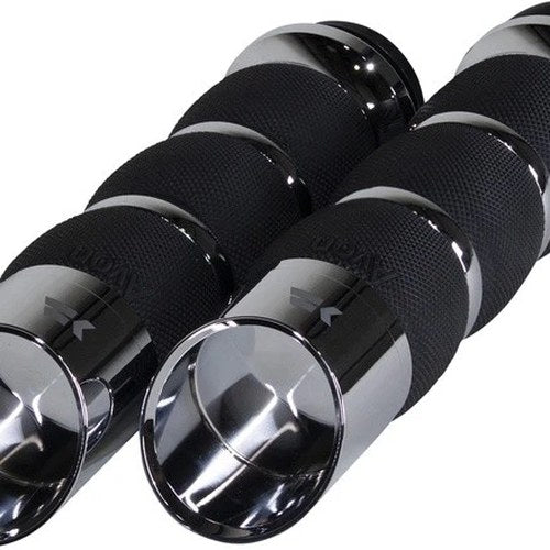 Khrome Werks Air Cushion Edge Tip Grips Chrome #500170 Harley Davidson
