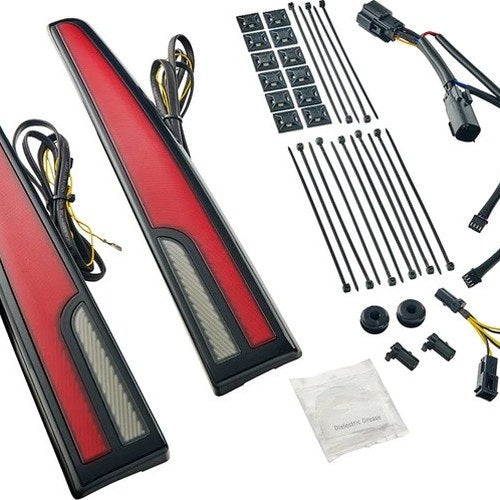 Ciro Calade LED Taillights Black White/Red Harley Davidson Ultra Glide 2014-2023