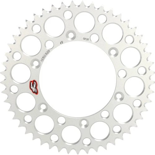 Renthal Sprocket Rear 49T 520 Ultralight Aluminum Silver #123U-520-49GYSI