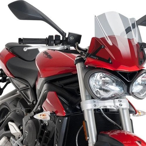Puig Naked Sport Windscreen Light Smoke #9999H Triumph Street Triple S 2017-2019