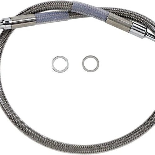 DS Braided Front Upper ABS Brake Line Kit 21-1/2" Clear Coated #212095