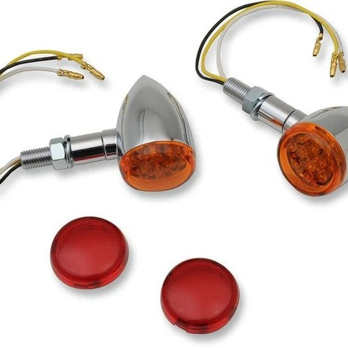DS LED Mini Deuce Marker Lights Chrome Red/Amber/White