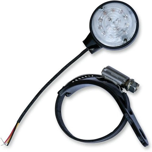 Burly LED Turn Signals Fork-Mount 35-49mm Clear Lens Amber