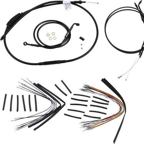 Burly Cable/Line Kit for 12" Jail Bars Black w/o ABS Single Disc B30-1136