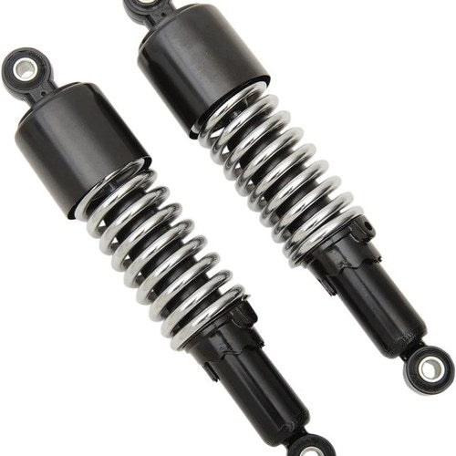 Emgo Shorty Shocks Black/Chrome Eye Lower Mount with Shroud