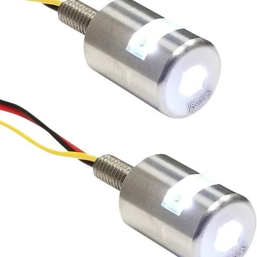 K&S LED Flashing Marker Lights Clear Silver