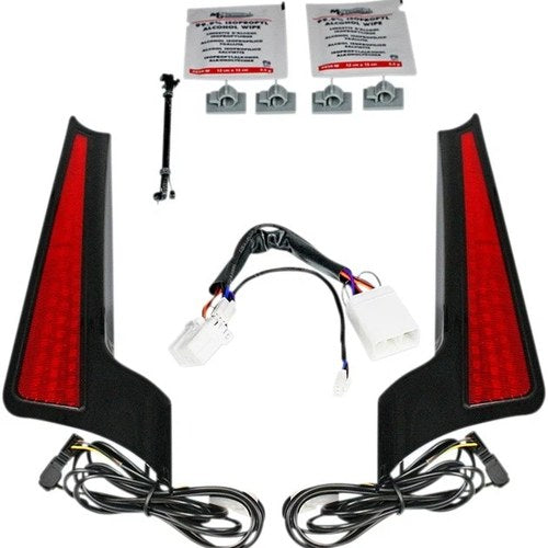Custom Dynamics Fascia LED Light Panels Black/Red Harley Davidson Street Glide