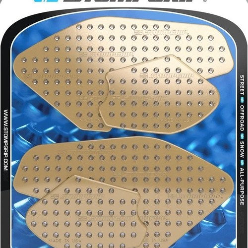 Stomp Volcano Profile Traction Pad Tank Grips Clear for Yamaha MT-07 2022-2024