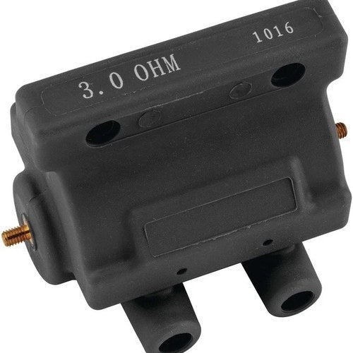 Twin Power 3 Ohm Ignition Coil Black #10-2025B Harley Davidson Sportster