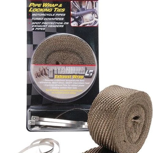Dei Exhaust Wrap & Tie Kit 2" x 25' Titanium