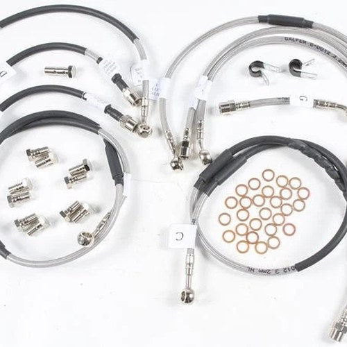 GBrakes Complete Brake & Clutch Line Kit Clear for Honda VFR800 2014-2015