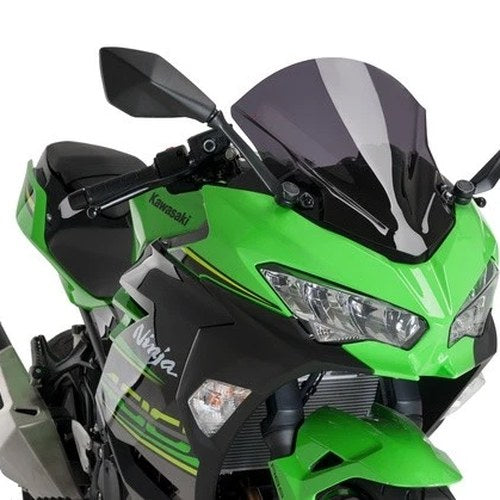 Puig 3mm Z Racing Windscreen Dark Smoke for Kawasaki EX400H Ninja 400 2018-2023