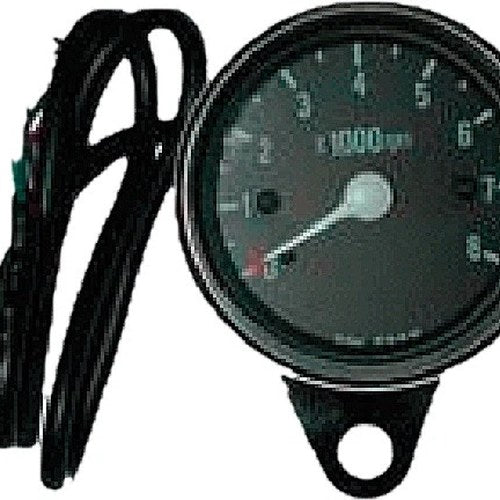 HardDrive Mini Tachometer 0-8000 rpm 12V 2.25"H 2.5"D Black