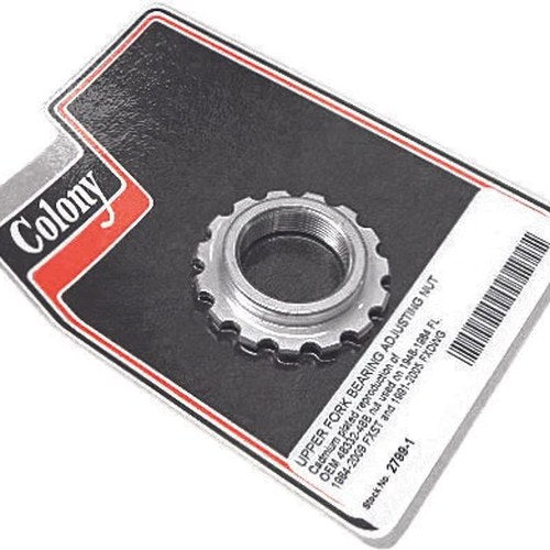 Colony Upper Fork Bearing Adjusting Nut #369-36 #2799-1 Harley Davidson